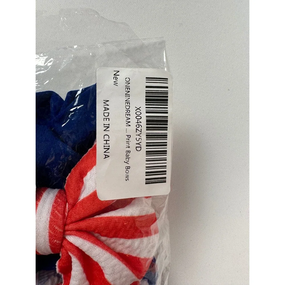 Unbranded Headband Infant 2 Pack Red White Blue Patriotic Stars Stripes Bows